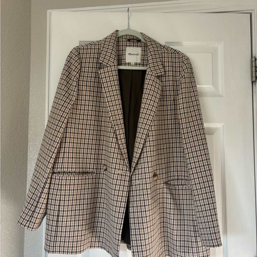 SOLD!!! madewell Plaid Women's Blazer